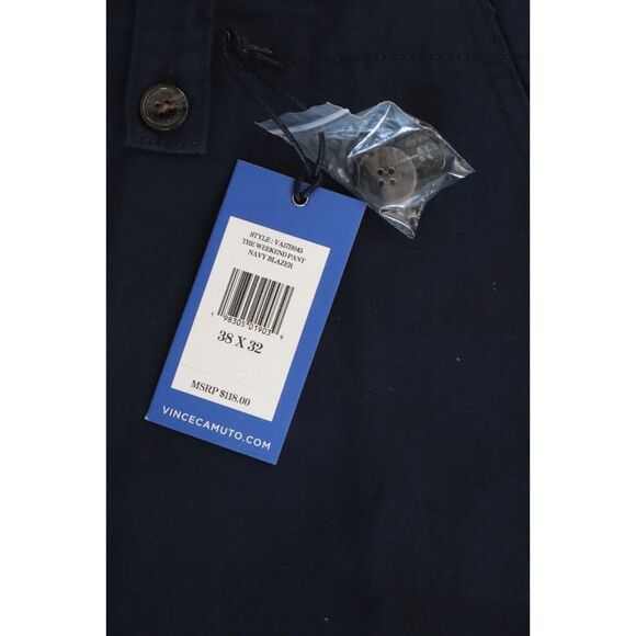 Vince Camuto VA17H045 Men's Sz 38x32 Navy Blazer Blue The Weekend Pants - Picture 5 of 13